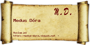 Medus Dóra névjegykártya